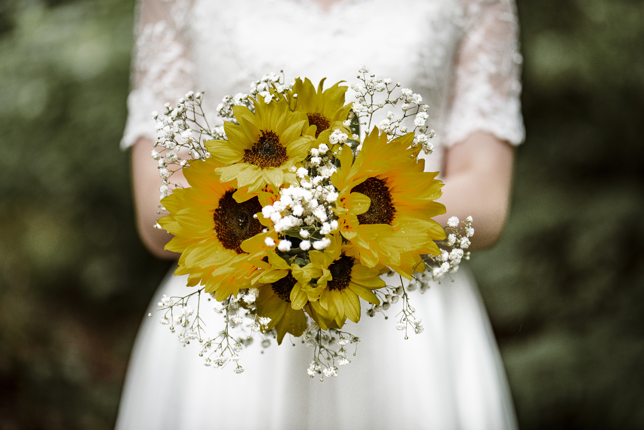 Vacker blombukett till bröllop